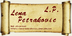 Lena Petraković vizit kartica